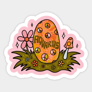 Aquarius Easter Egg Sticker